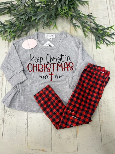 BUFFALO PLAID DISTRESSED CHRISTMAS OUTFIT