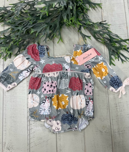 SAGE PUMPKIN DOODLE ROMPER