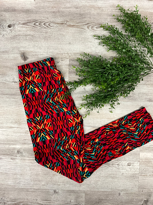 OS RED AZTEC LEGGING